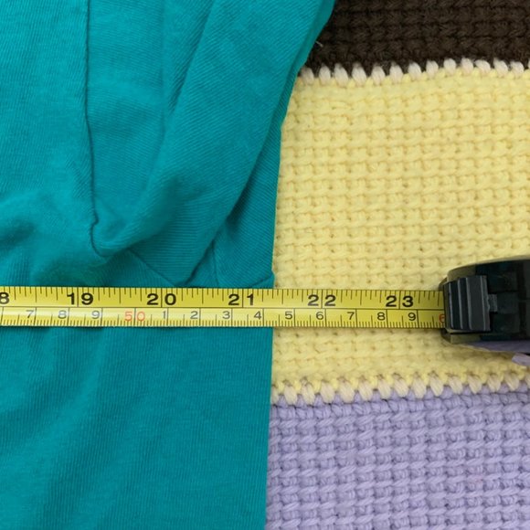 Vintage 90s Thrashed Monroe Teal Single Stitch Tee Retro 1990s Emblem Ba… - Picture 14 of 16